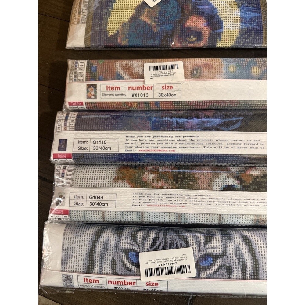 Lot Of 11 Diamond Painting Kits multiple Sizes & Patterns, All New & Sealed DIY - Picture 3 of 16